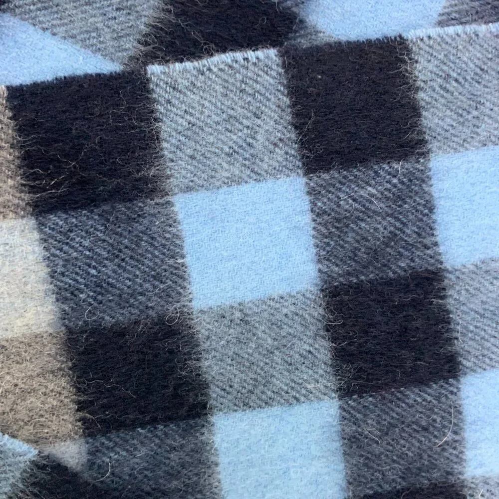 Ballantrae Edinburgh 100% Lambswool Recttungular Scarf Blue and Black